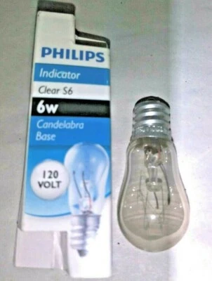 Phillips S6 6W 120V, Candelabra light bulb - Image 1 of 2