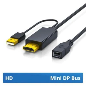 for HDMI to Displayport Mini DP Cable Converter 2 in 1 with USB Male to Female ; - Picture 1 of 11