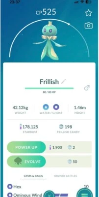 Pokémon Shiny Male Frillish GO - Image 1 of 2