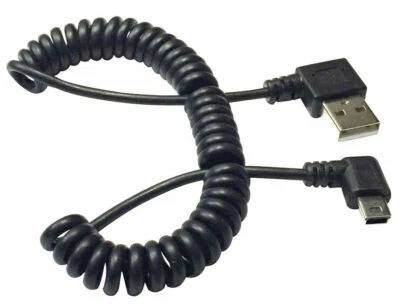 Mini 5-Pin USB Right Angle Male to USB-A Right Angle Cable 1.5m - Image 1 of 4