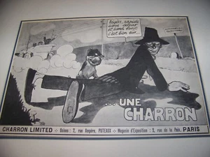 1910 ART DECO FRENCH CHARRON CAR ADVERTISING PRINT AUTO PARIS MAGASIN EXPO - Picture 1 of 2