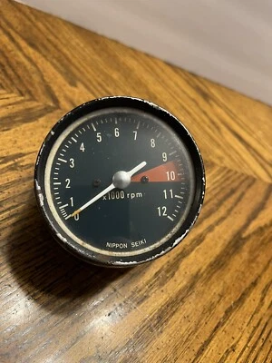 Tacómetro de motocicleta Nippon Seiki vintage OEM 1971-73 Honda CB350 Foto 1 de 4