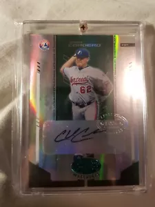 2004 CHAD CORDERO LEAF CERTIFIED MIRROR EMERALD GREEN MARBLE AUTO AUTOGRAPH 5/5 - Picture 1 of 2