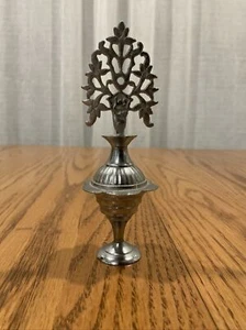 Silver Tone Surmadani, Kohl Bottle With Stick, Eye Liner Pot Brass Surma dani 93 - Picture 1 of 7