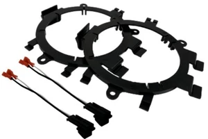 5.25"-6" Front Door Replacement Speaker Mounting Brackets Adapter & Wire Harness - Picture 1 of 1
