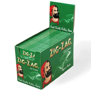 Zig Zag Green Standard Regular Cigarette Rolling Paper - Buy 1 to 100 Booklets - Picture 1 of 6