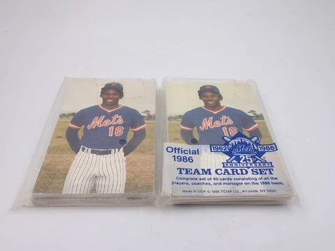 2x  New 1986 NY NEW YORK METS OFFICIAL TEAM 40 CARD TCMA POSTCARD SET Cover