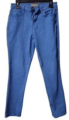 Earl Jean Woman's Jeans Size 10P  petites Sky Blue Cotton Spandex Embroidered  - Image 1 of 4