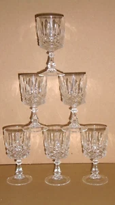 6 VERRES a vin rouge 15,5 cl modèle DIAMONT cristal d'arques ; lot / série - Afbeelding 1 van 3