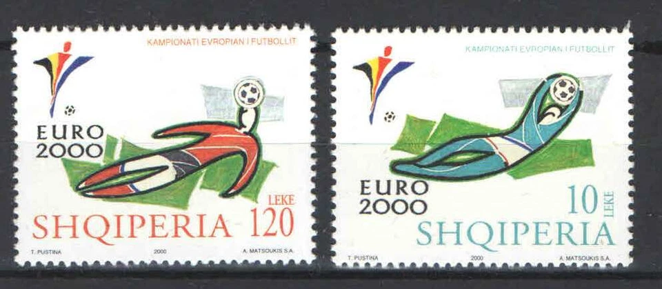 Albania 2000. Football - soccer European cup set MNH (**) Michel: 2761-2762 - Image 1 of 1