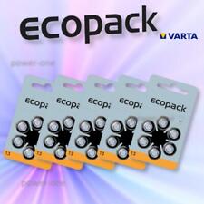 30 x Varta Ecopack Typ 13 Hörgerätebatterie 7,9 x 5,4 mm