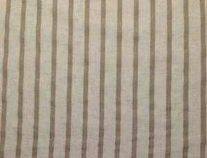 WIELETT NATURAL STRIPE #540 CREAM TAN WOVEN DESIGNER FABRIC BY THE YARD 54"W - Picture 1 of 5
