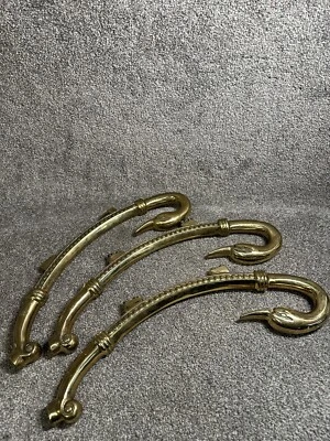 好莱坞摄政重黄铜天鹅桌腿替换装 3 件套复古 — 第 1/4 张图片