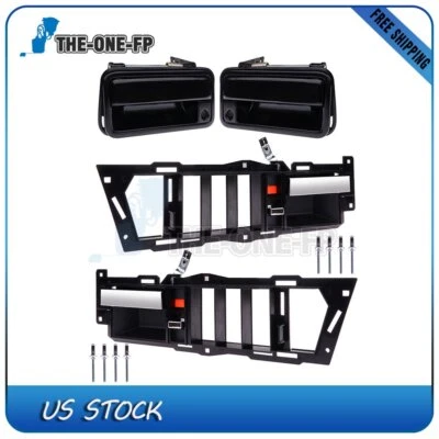 Manijas de puerta de pasajero delantero exterior e interior para camioneta Chevrolet GMC 88-94 Foto 1 de 4