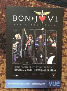 Bon Jovi "The Circle Tour" One Night Only concert event Vue Promotional flyer  - Imagen 1 de 1