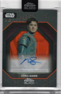 SYRIL KARN 2024 TOPPS STAR WARS CHROME BLACK ORANGE KYLE SOLLER AUTO 24/25 - Picture 1 of 2