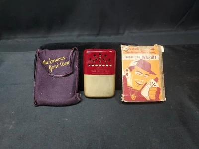 VINTAGE JON-E HAND WARMER STANDARD SIZE Rare Red Gold With Original Box - Image 1 of 4