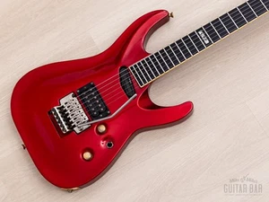 1990s ESP Horizon Custom HH Superstrat Candy Apple Red w/ Kahler & Case - Picture 1 of 22