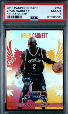 PSA 8 NM-MT 2013 Panini Crusade Red Kevin Garnett #254 - Image 1 of 2
