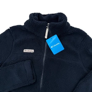 Columbia West Bend Chaqueta de Vellón Para Mujer Cremallera Completa Abrigo Sherpa Talla Pequeña Azul NUEVO - Imagen 1 de 8