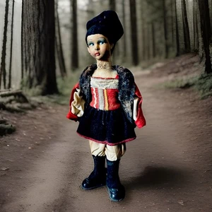SARDEGNA ART bambino In panno Lenci …costume …. folk tradizione - Imagen 1 de 21