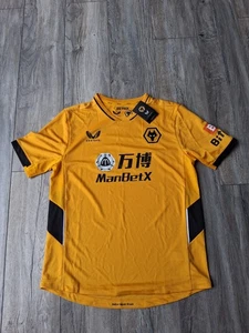 Authentic Wolves 2021-22 HEIM FUSSBALLTRIKOT GRÖSSE Large ERWACHSENE CASTORE NEU MIT ETIKETT - Bild 1 von 6