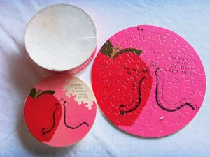 1968 vintage Flirtations mini Springbok puzzle Apple & worms- complete - Picture 1 of 2