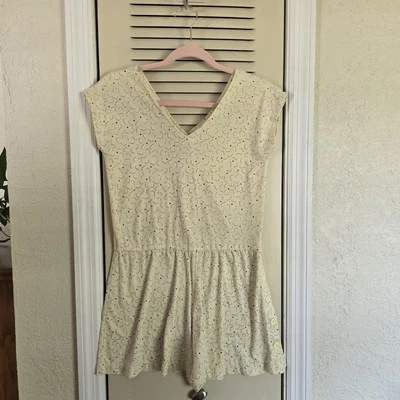 Mameluco Vintage Grosellas Por Jeri-Jo Amarillo Geo Estampado Talla 8 Botones Espalda y Piernas Foto 1 de 4