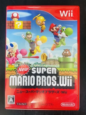 New Super Mario Bros. Wii Nintendo Wii 2009 Japanese Version RVL-P-SMNJ Action - Image 1 of 4