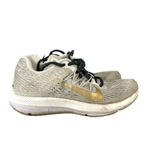 Nike Womens Zoom Winflo 5 Running Shoes White AA7414-008 Lace Up LowTop 5 - Picture 1 of 10