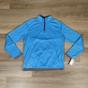 Champion Duofold Chaqueta Hombres Medio Azul 1/4 Cremallera Polar Informal Otoño Pullover NUEVO - Imagen 1 de 8