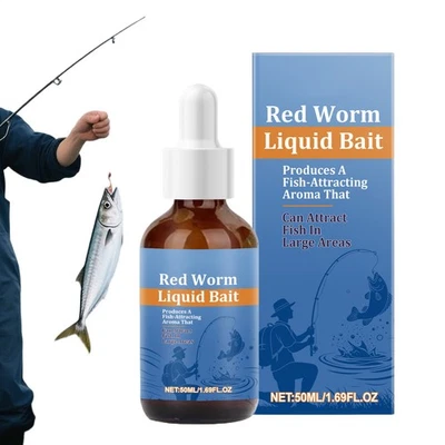 Konzentrierter rot flüssiger Fischköder 50 ml roter Wurm Köder Enhancer Stief - Bild 1 von 4