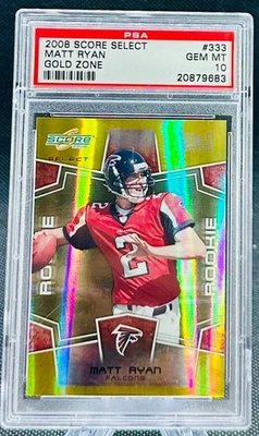2008 Score Gold Zone Rookies Matt Ryan Atlanta Falcons Rc PSA 10 GEM Mint #30/50 - Image 1 of 2