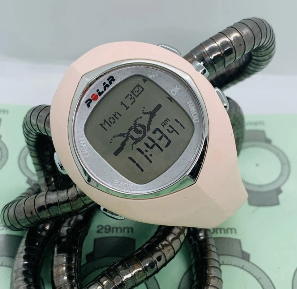 Reloj digital rastreador de actividad física Polar F6 para mujer rosa plateado solo batería nueva Foto 1 de 4