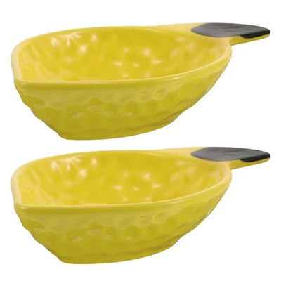  2 Stück Dessertschüssel in Zitronenform – Keramik-Vorspeisenplatte für Snacks, - Bild 1 von 4