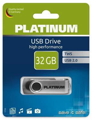 Platinum TWS High Performance USB-Stick 32 GB USB 2.0 Flash-Speicher Typ 177532