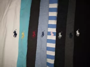 😃Lot 8 Ralph Lauren Polo (1 V-NECK & 7 CREW NECK) Men T-Shirt XL X Large 2 NWOT - Picture 1 of 3