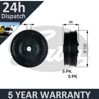 Polia de virabrequim Gates TVD para Land Rover Freelander Rover 75 novo em folha G8062 - Imagem 1 de 4