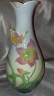 Smithsonian Institution Porcelain Butterfly and Flower Vase  14.25"