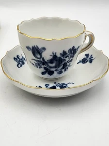 Meissen Demitasse Cup And Saucer In Original Box Aquatinta. Mint  - Picture 1 of 7