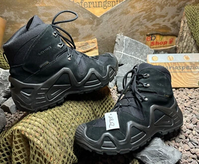 Orig. NL Armee Lowa Zephyr GTX MID TF Einsatzschuhe Leder schwarz Gr. 47 #1812 - Bild 1 von 4