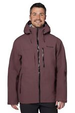 Flylow Soft Shell Hood Jacket Ski Snow Full Zip Large Mens Grey Black Outdoors