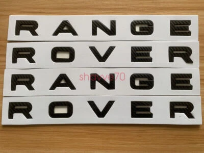 2 PIEZAS RANGE ROVER Fibra de Carbono Emblema Letras Insignia Capó Delantero Trasero Foto 1 de 4