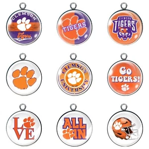 Clemson Tigers Glass Cabochon Charms - Picture 1 of 21