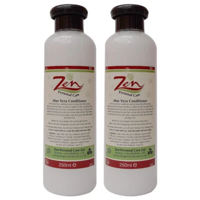 ZEN ORGANIC PERSONAL CARE Aloe Vera Conditioner 250ml Pack 2 Antimykotikum, verhindert Haarausfall juckende Kopfhaut
