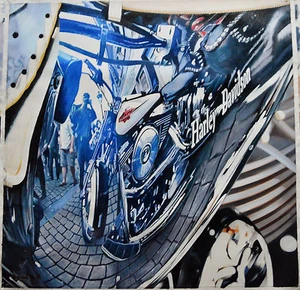GERALD M.P. PASION Y ELEGANCIA ORIGINAL ACRYLIC PAINTING HARLEY DAVIDSON SIGNED - Picture 1 of 12