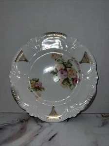 Antique Porcelain Rose Pattern 7” Dessert Plate - Germany - Picture 1 of 3