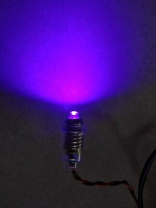 UV LED 245 EDISON BASE 1.5 to 3 VOLT  Ultraviolet Tektite Epistar #245  1pc