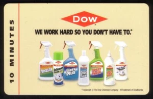 Dow Chemical de 10 m (7 limpiadores diferentes) Fantastik, etc. Tarjeta telefónica USADA - Imagen 1 de 2