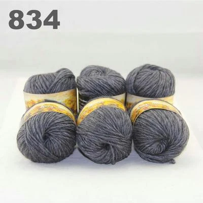 LOTE 6 bolas x 50gr NOVO robusto tecido à mão cores tricô fio de lã arco-íris 834 - Imagem 1 de 3